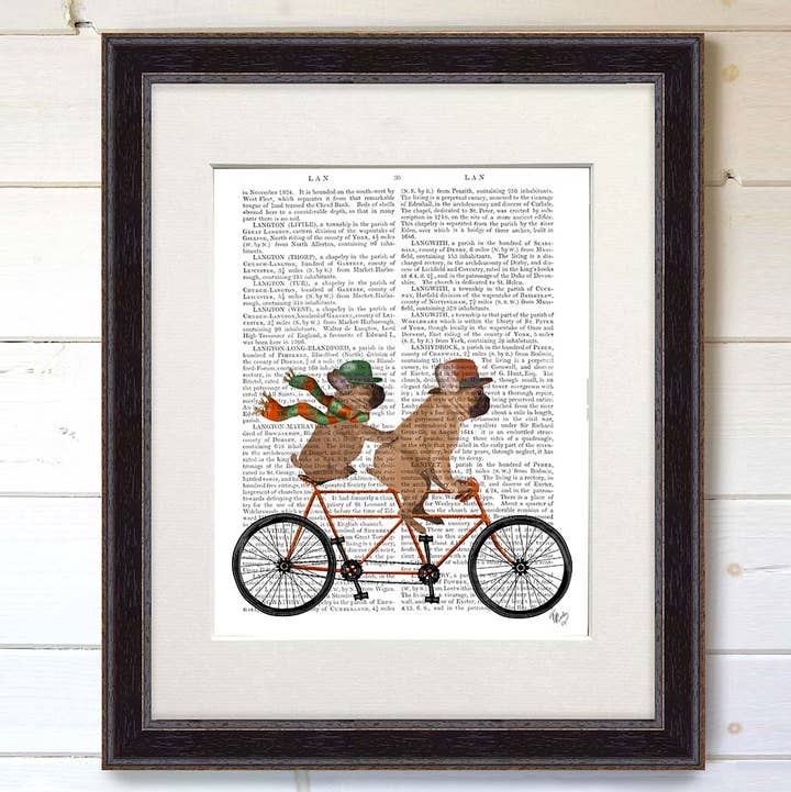 FabFunky Ltd - Wholesale Art Print - French Bulldog Tandem, Dog Book Print / Art Print / Wall Art4