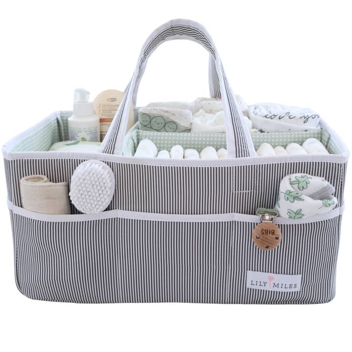 Lily Miles - Venta al por mayor Organizador de pañales- Bebés - Carrito de pañales Mint Baby