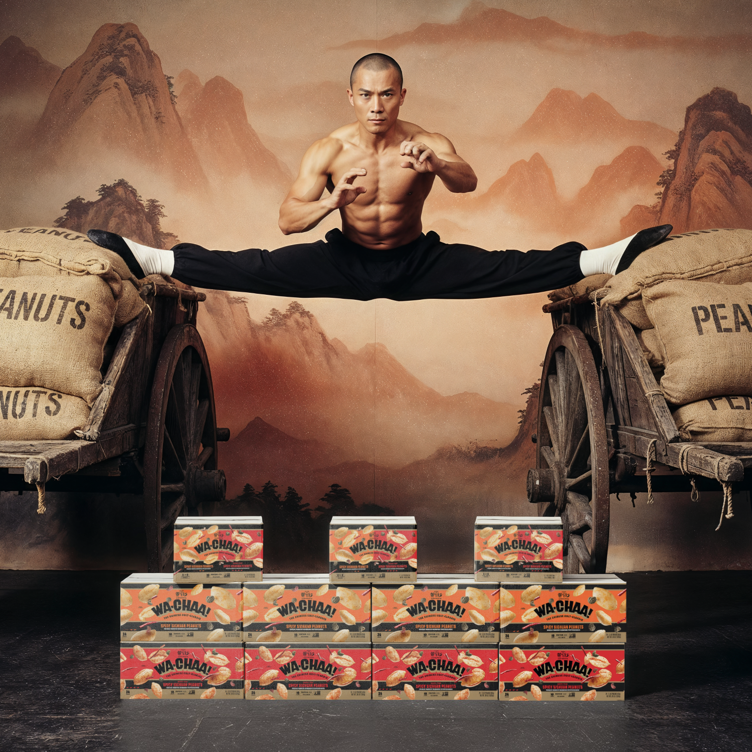 WA-CHAA! - Wholesale Nuts - WA-CHAA! Double Heat Spicy Sichuan Peanuts - 24 pack x 1.5oz7