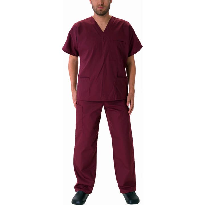 Set de gommage uniforme Natural Workwear 39070 Burgundy pour la vente par Eastern Off Price
