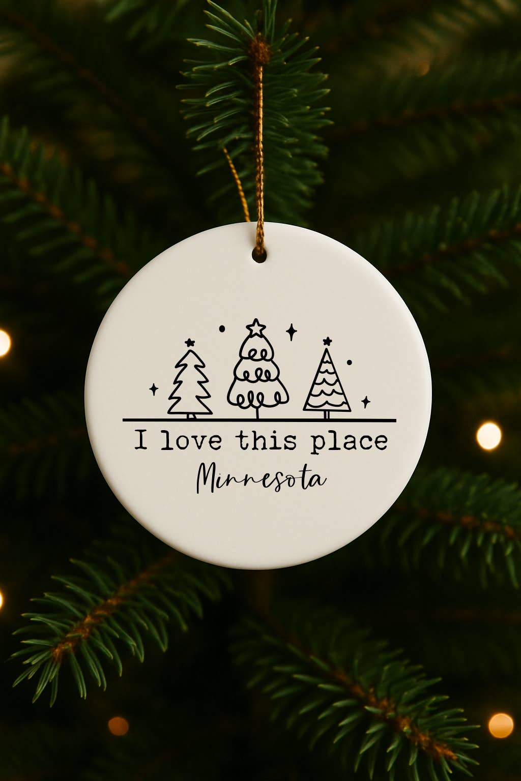 521handmade - Wholesale Ornament - Minnesota Custom State Christmas Ornament