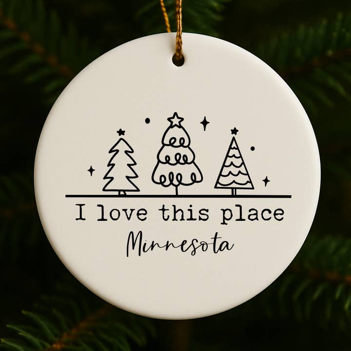 521handmade - Wholesale Ornament - Minnesota Custom State Christmas Ornament0