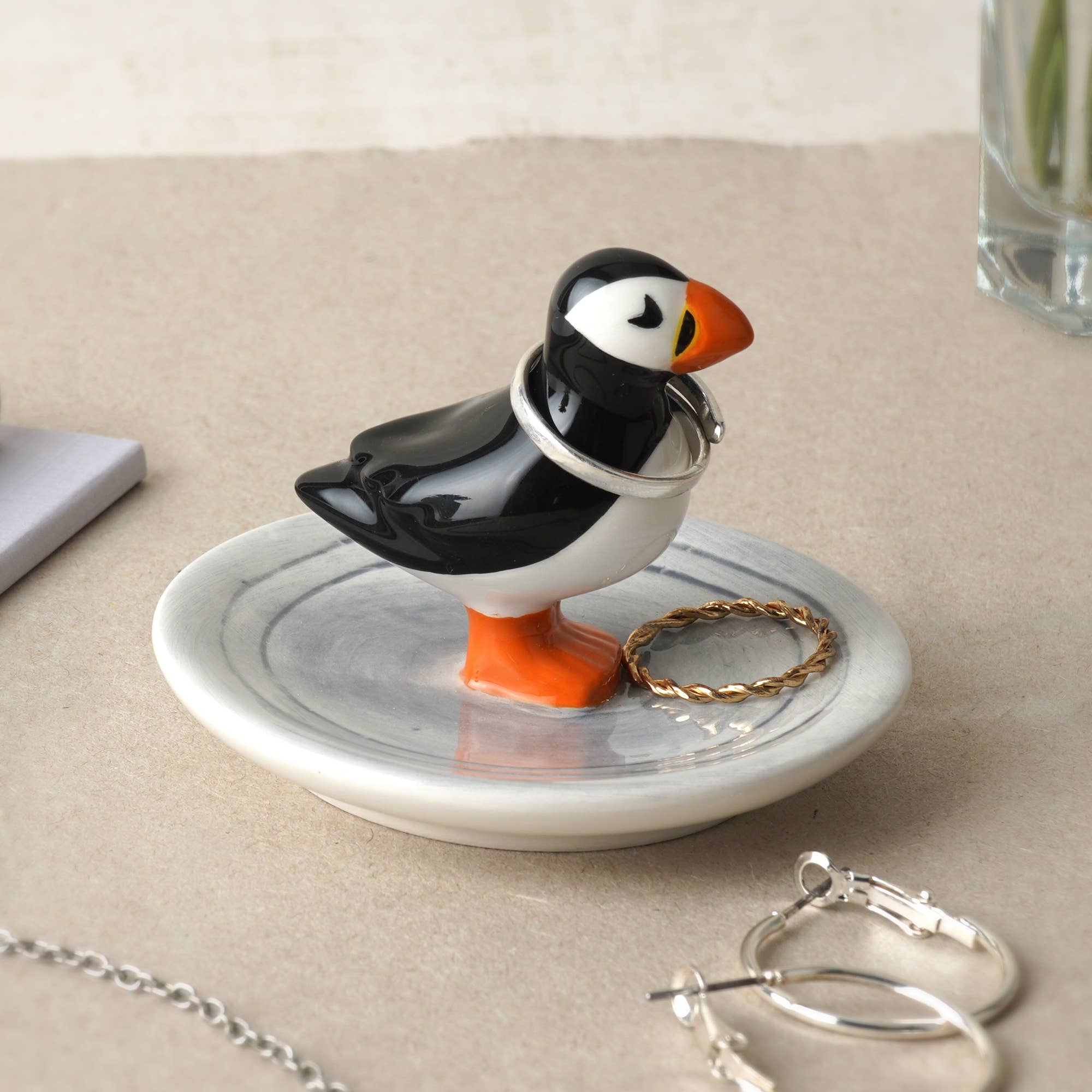 CGB Giftware - Wholesale Jewellery dish - Coastal Living Puffin Ring Dish In Gift Box