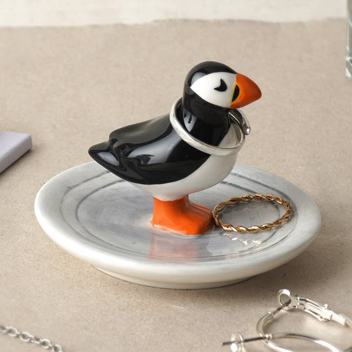CGB Giftware - Wholesale Jewellery dish - Coastal Living Puffin Ring Dish In Gift Box0