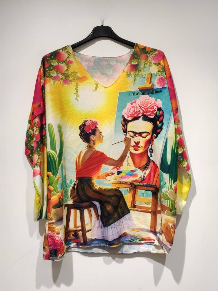 multicoloured NESS frida painting - AH26 for wholesale on Faire0