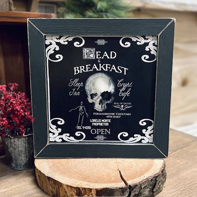 SIX490A Dead and Breakfast- Spooky- Halloween- Fall- Wall for wholesale by JanMichaels Art & Home