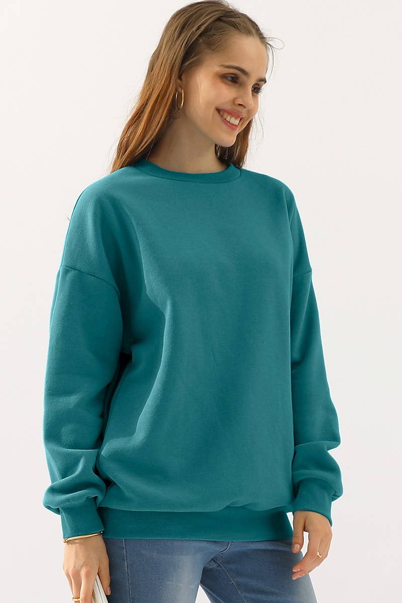 NINEXIS - Wholesale Sweatshirt - Women's - CWTTL902_CREW NECK LONG SLEEVE PULLOVER SWEATSHIRT TOPS20