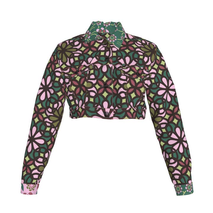 Green Prisma Jean Jacket for wholesale by Hadley Pollet