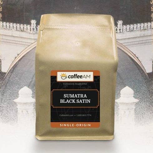 Sumatra Black Satin Coffee for wholesale by CoffeeAM