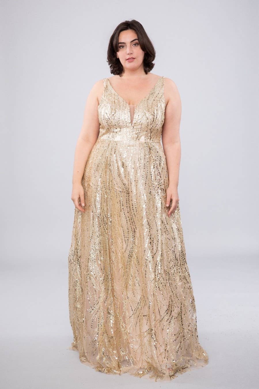 Eva & Lola - Epsilonn - Wholesale Formele jurk - Dames - HM2235 - Mouwloze maxi-jurk met pailletten3