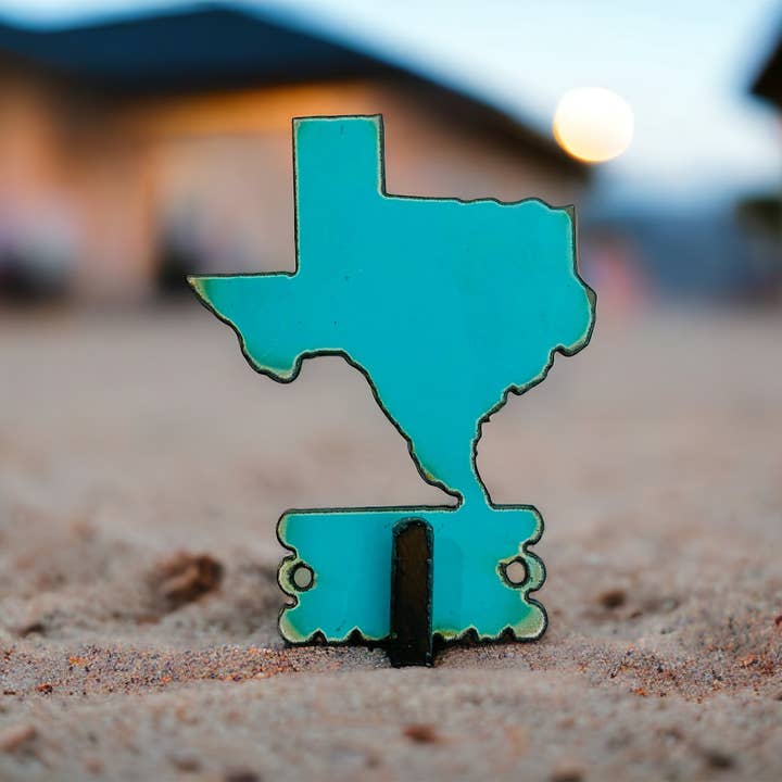 Estado Gancho turquesa Organización de la pared de metal reciclado personalizado para venta al por mayor de Iron Jewel