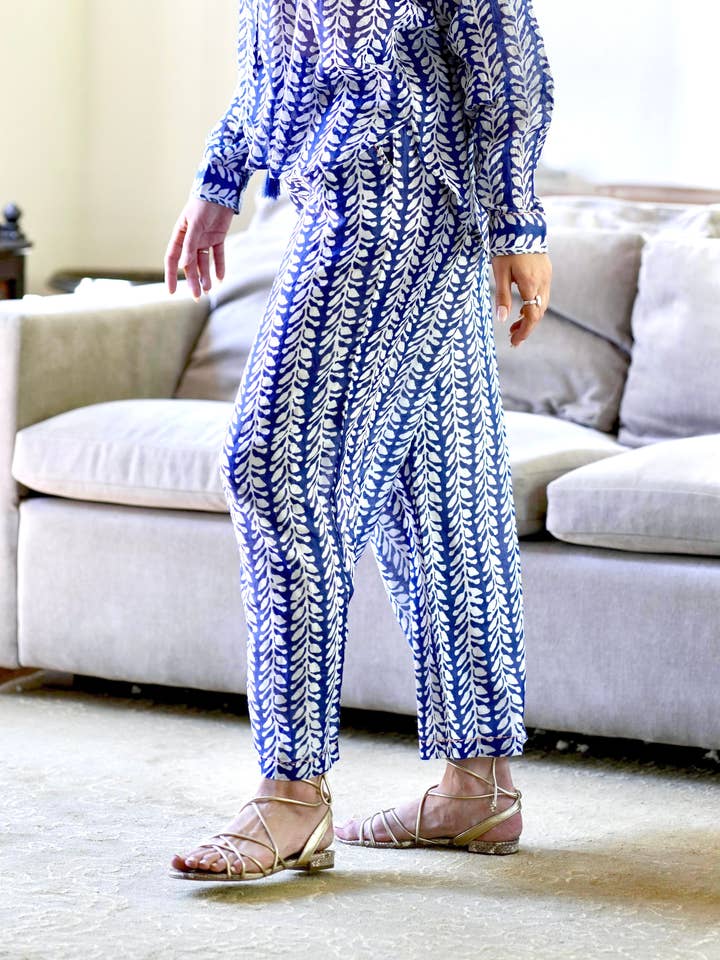 Solene Fern Print Byxor för wholesale av Dolma