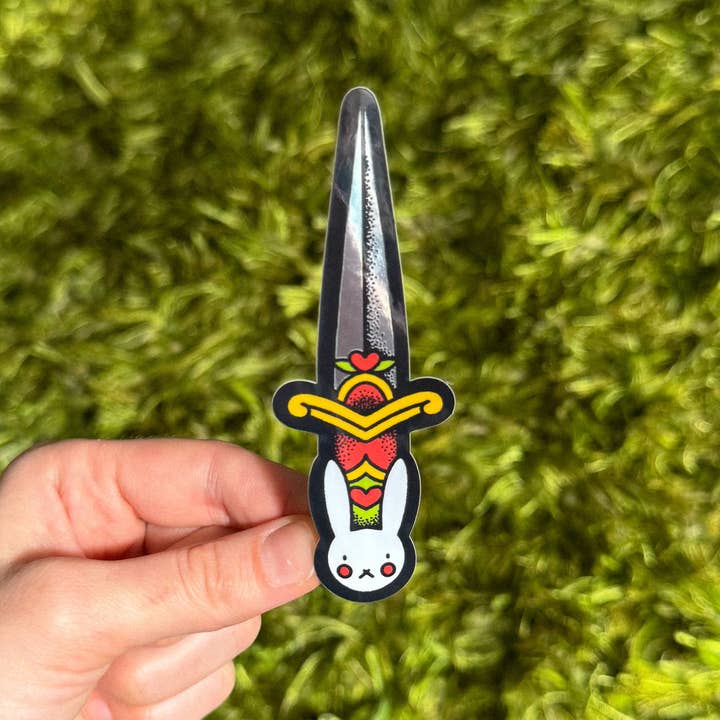 Ren-O-Graphics - Wholesale Sticker - BUNNY DAGGER STICKER1