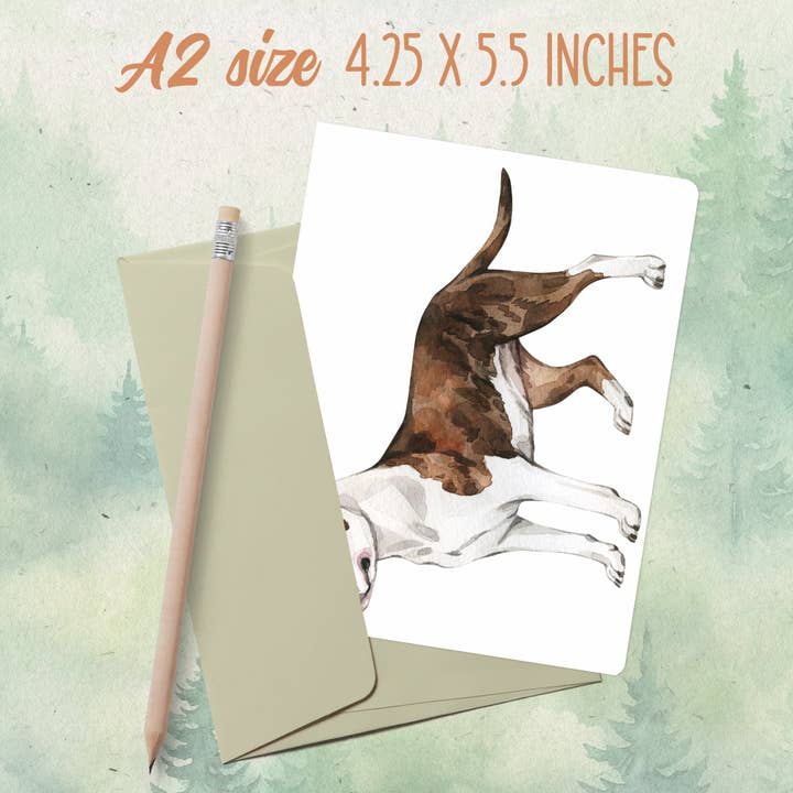 Handmade Staffy Terrier dog greeting card for wholesale by Soul Familiar