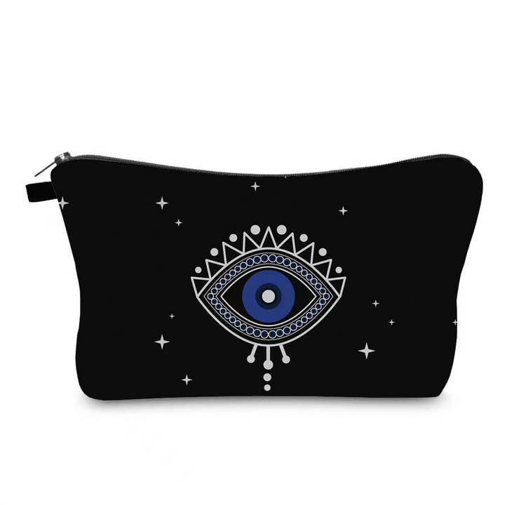 ACCITY - Wholesale Makeup/Cosmetic Bag - TRAVEL DEVIL'S EYE PRINT COSMETIC BAG_CWAB22521