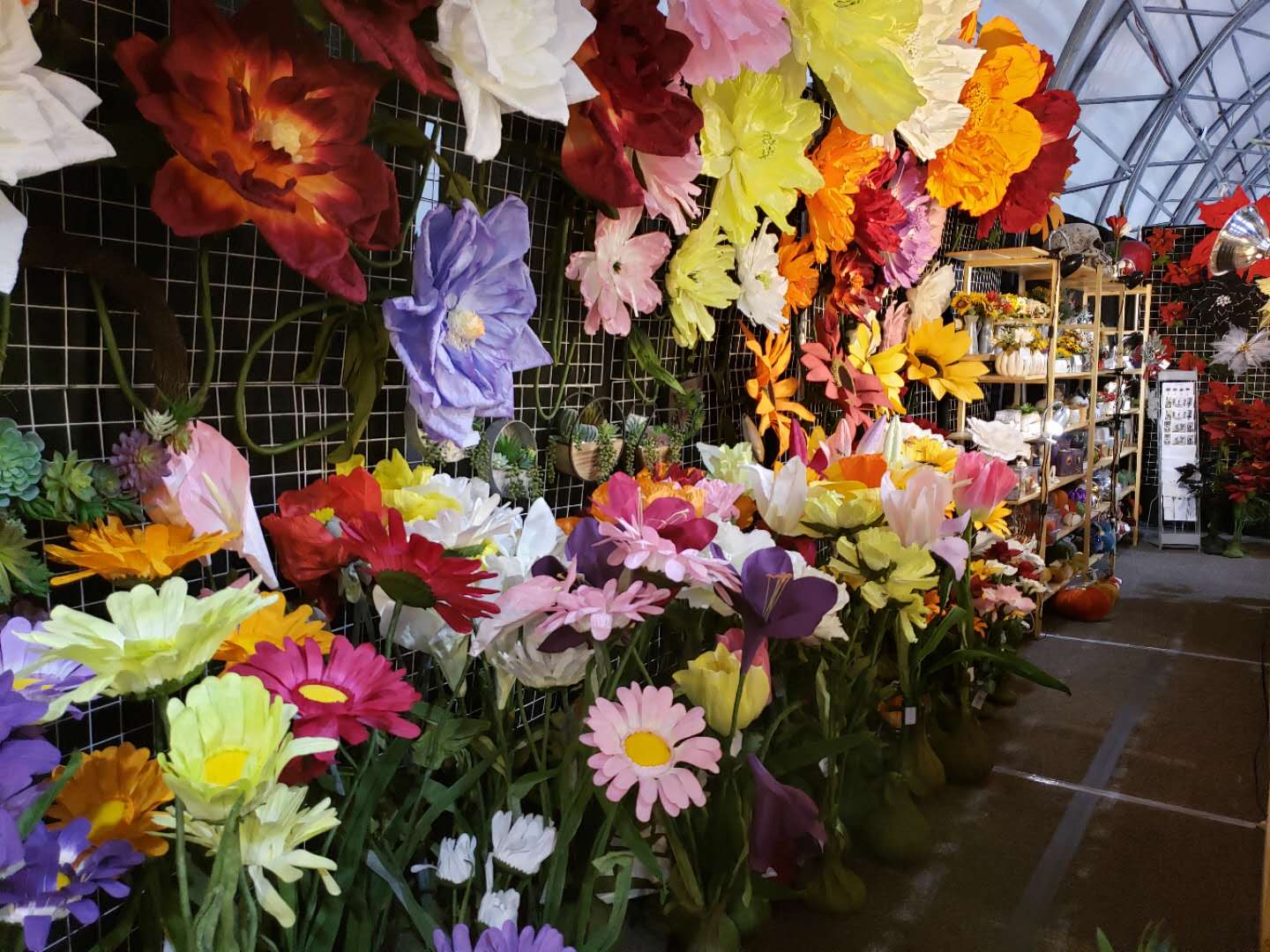 Flora Bunda Inc - Wholesale Artificial Flowers - 44" Poinsettia Faux Floral Stem Arrangement7