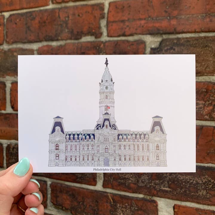 City Hall Postcard for wholesale by ArtByAlicia