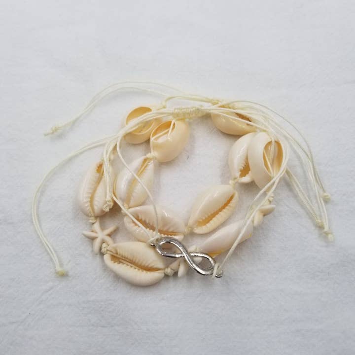 Bracelet Summer Beach en forme d'étoile de mer et de coquillages, lot de 3 pour la vente par ENA Jewelry