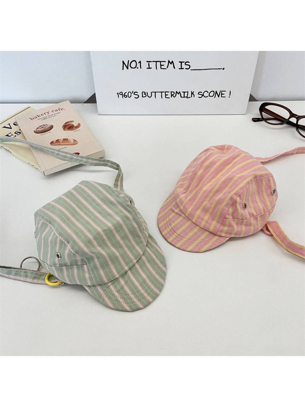 Funkyrel® Atzbranding Limited - Wholesale Crossbody Bag - Women's - Cosbai – Retro Stripe Hat-Shaped Crossbody Bag5