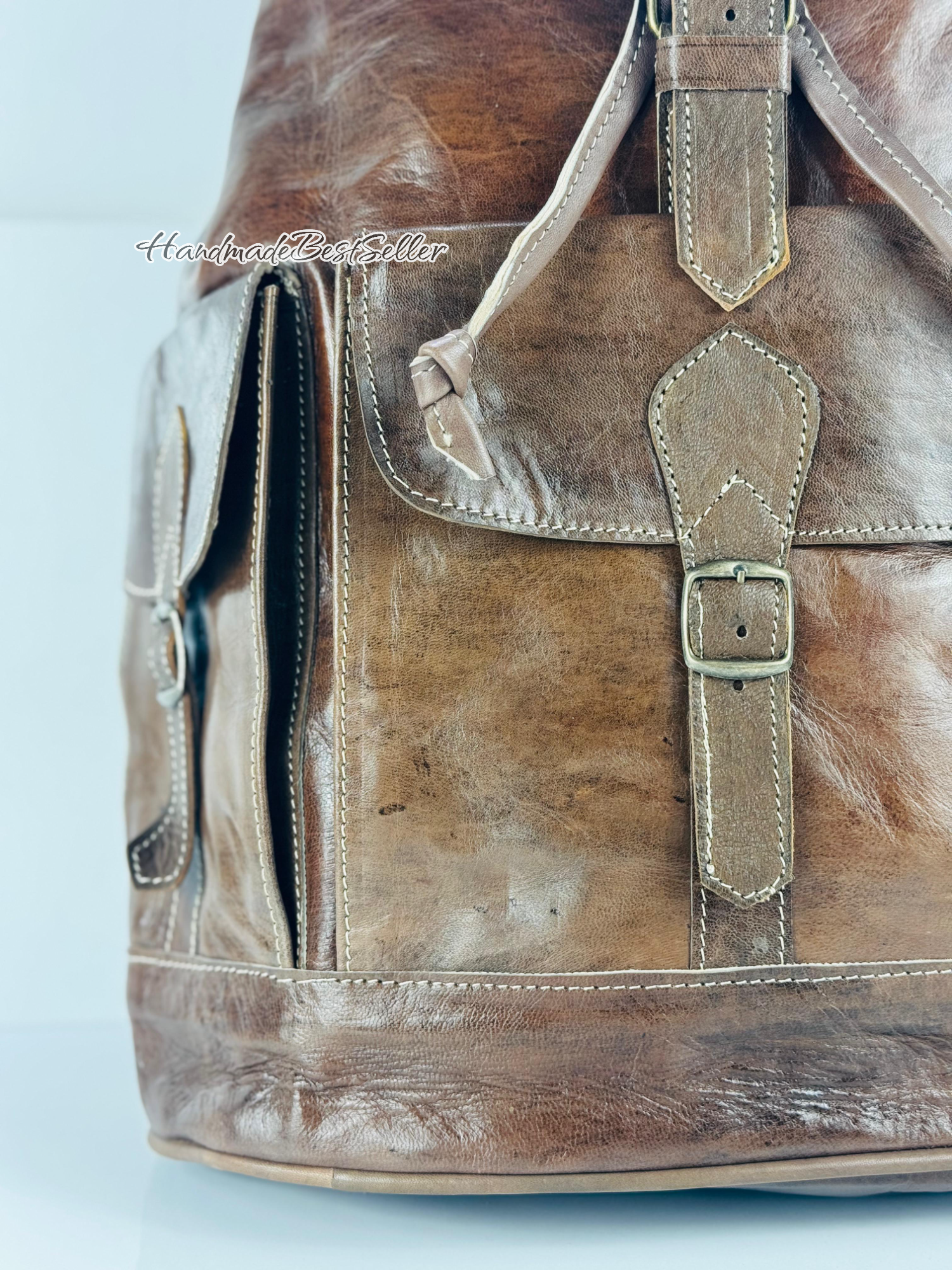 HandmadeBestSeller – wholesale Backpack – Unisex – Handmade Leather Backpack – Multi-Pocket Travel Bag11