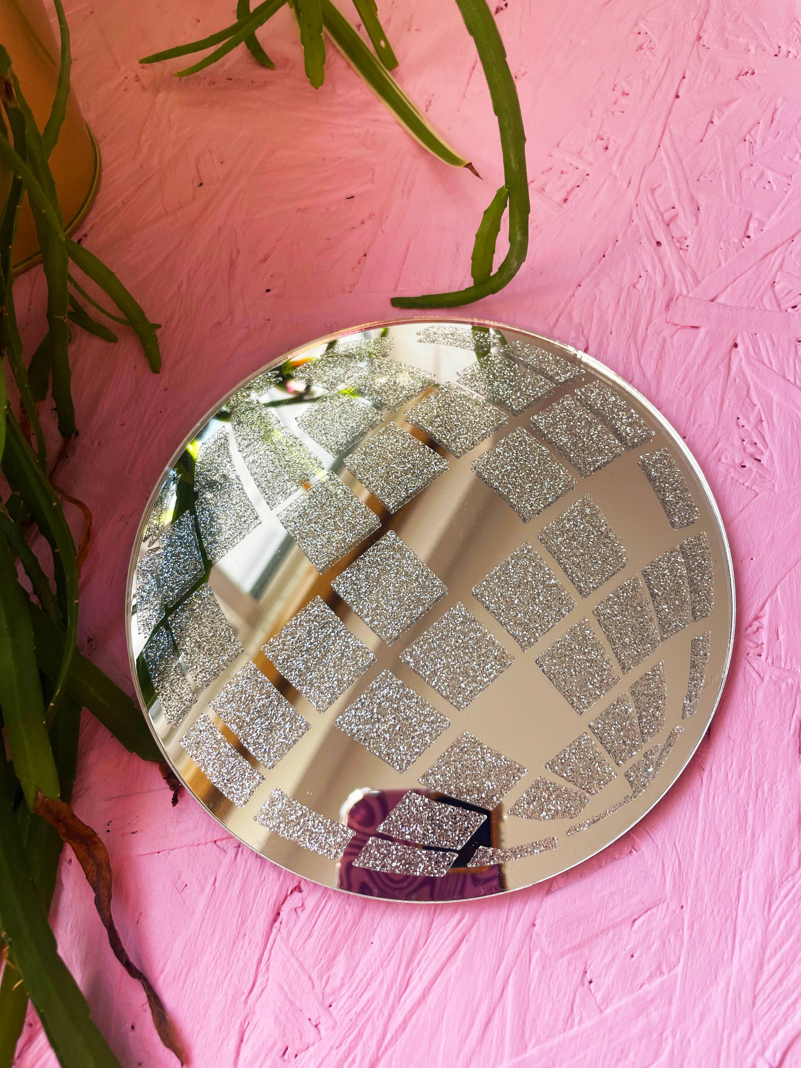 Printed Weird – wholesale Wall mirror – Retro Disco Ball Mini Mirror2