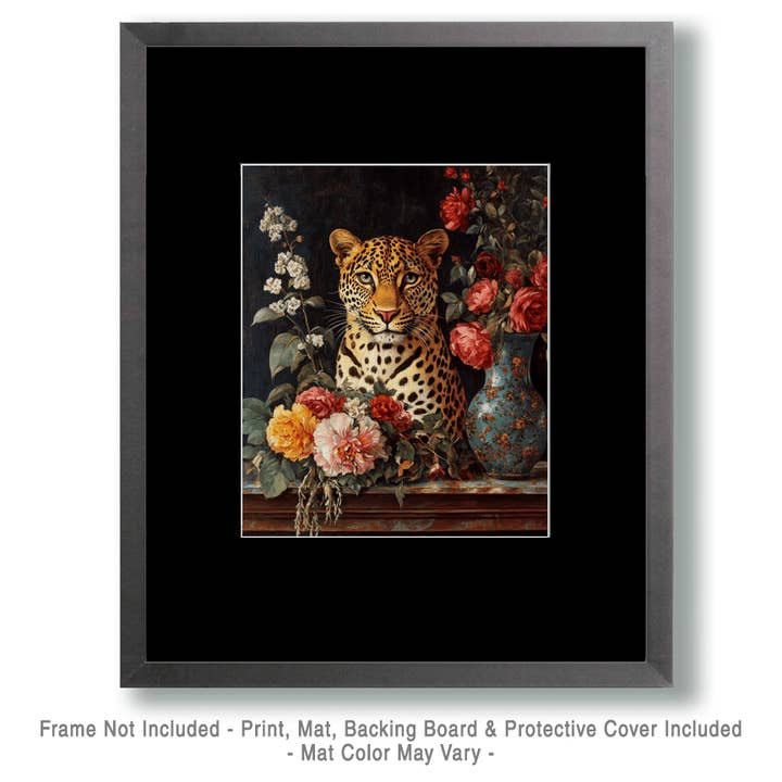 Mowbi - Wholesale Art Print - Jaguar Portrait - Animal Still Life Wall Art Prints – 8″x10″ Artwork for 11″x14″ Frame