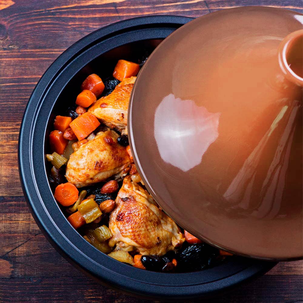 Kook - Wholesale Cooking Pot - Kook Moroccan Enameled Cast Iron Tagine, Blue, 3.3 Qt8