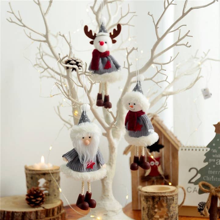 Kerstdecoratie Oude Man Sneeuwpop Elk Kleine Boomhanger voor wholesale door Ekartini