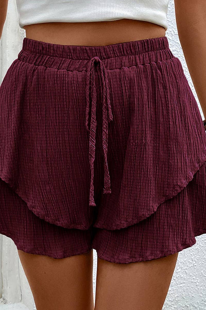 NINEXIS - Wholesale Shorts - Women's - CWBSP0320_DOUBLE LAYERED ELASTIC WAIST SHORT PANTS10