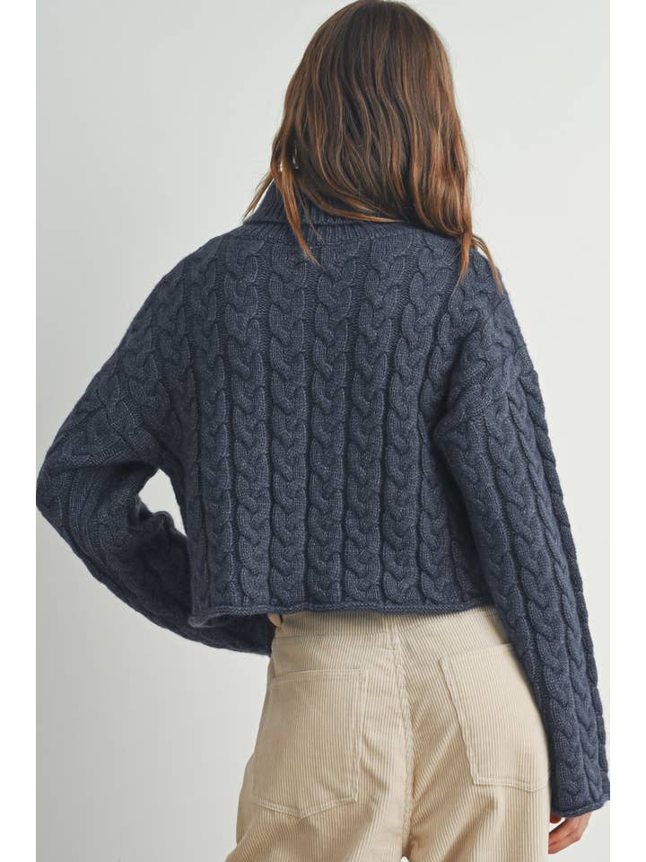 BUTTERMELON - Wholesale Knitted jumper – Women′s - Thick Braid With Turtle Neck Long-Sleeve Sweater - BMW71688