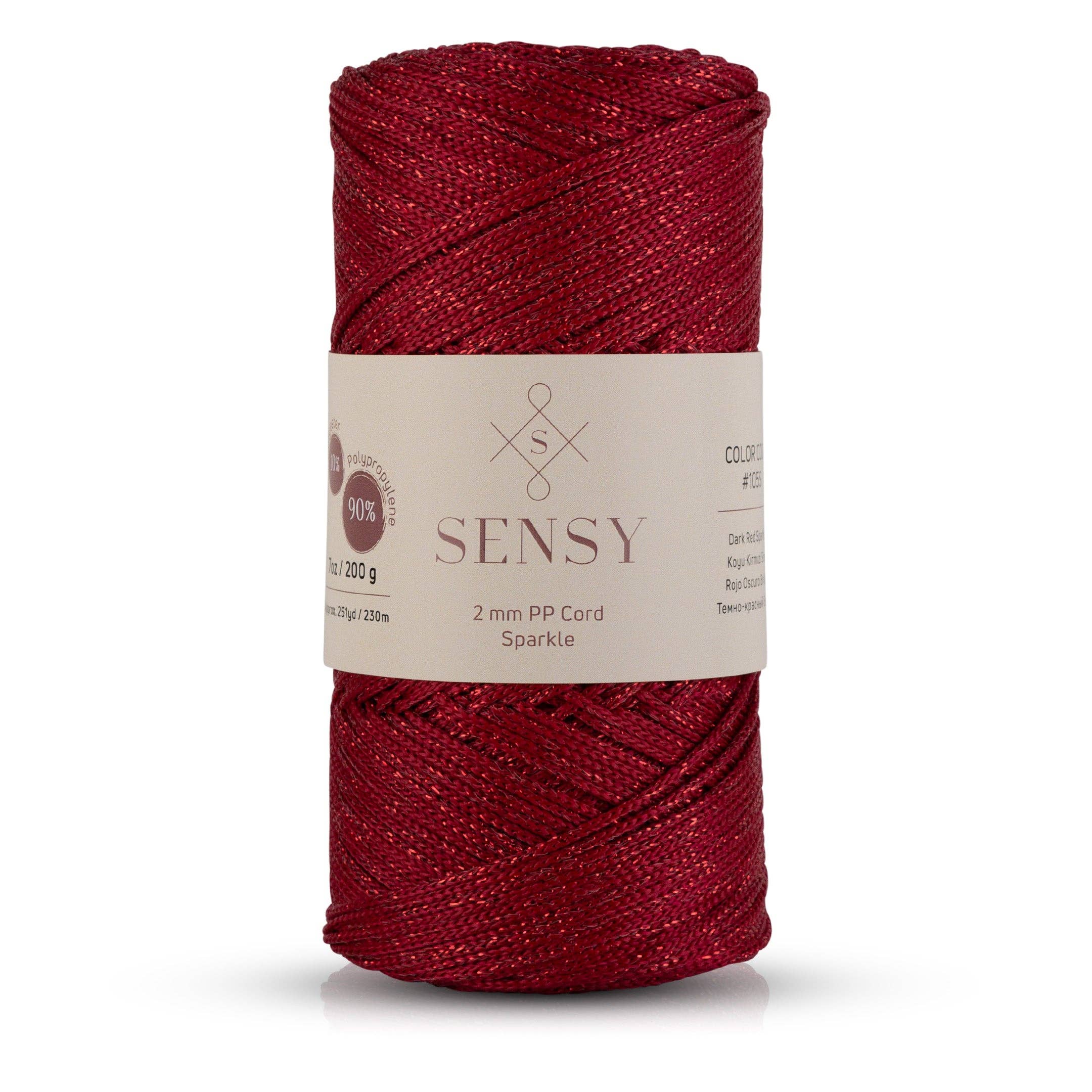 Sensy - Wholesale Yarn - Sensy Premium 2mm Sparkle - 251 yards 90% Polypropylene / 10% Polyester Macrame Cord4