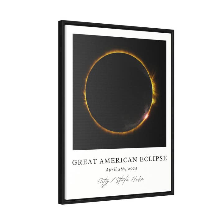 Premium Travel Art - Wholesale Art Print - Custom Eclipse Artwork, 2024 Eclipse Art, Solar Eclipse Print, Eclipse Souvenir, Solar Eclipse Art, Great American Eclipse Custom2