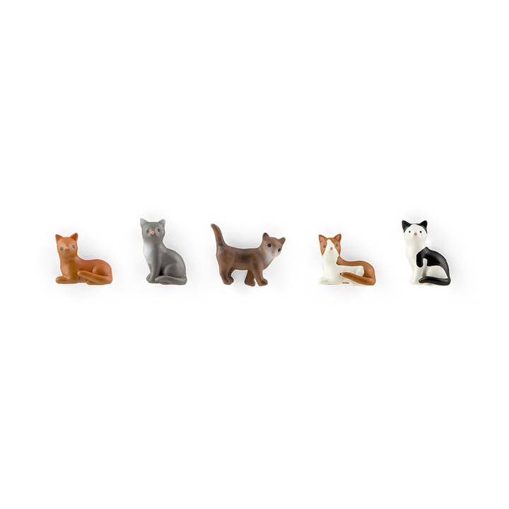 colorful cat magnets for wholesale by Three by Three Seattle