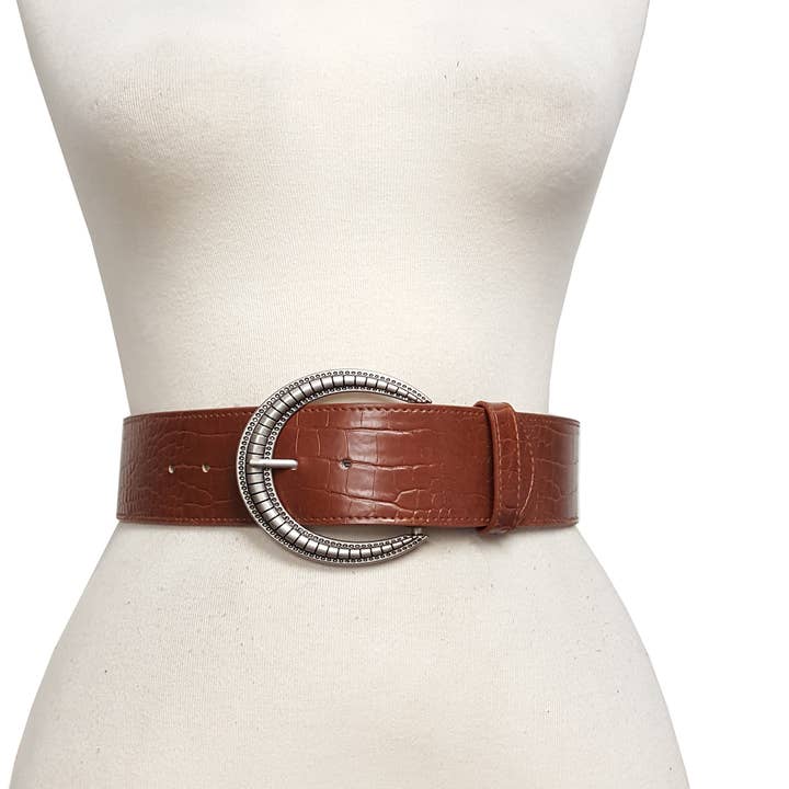 Axesoria West - Wholesale Belt – Women's - Wide width Alligator-Print Belt 4