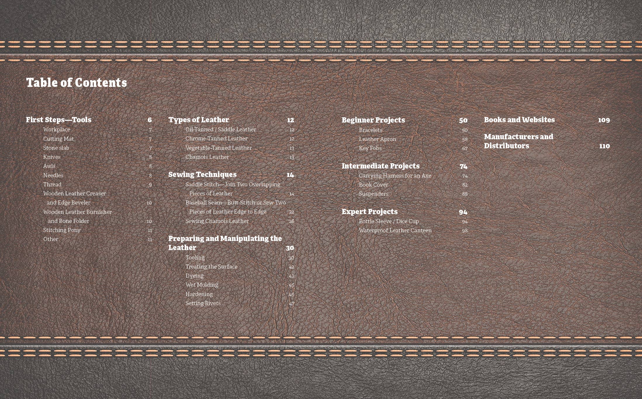 Schiffer Publishing - Vente Livre sur l'artisanat, les loisirs créatifs et le bricolage - Couture du cuir : 8 nouveaux projets pour artisans du cuir de tous niveaux1