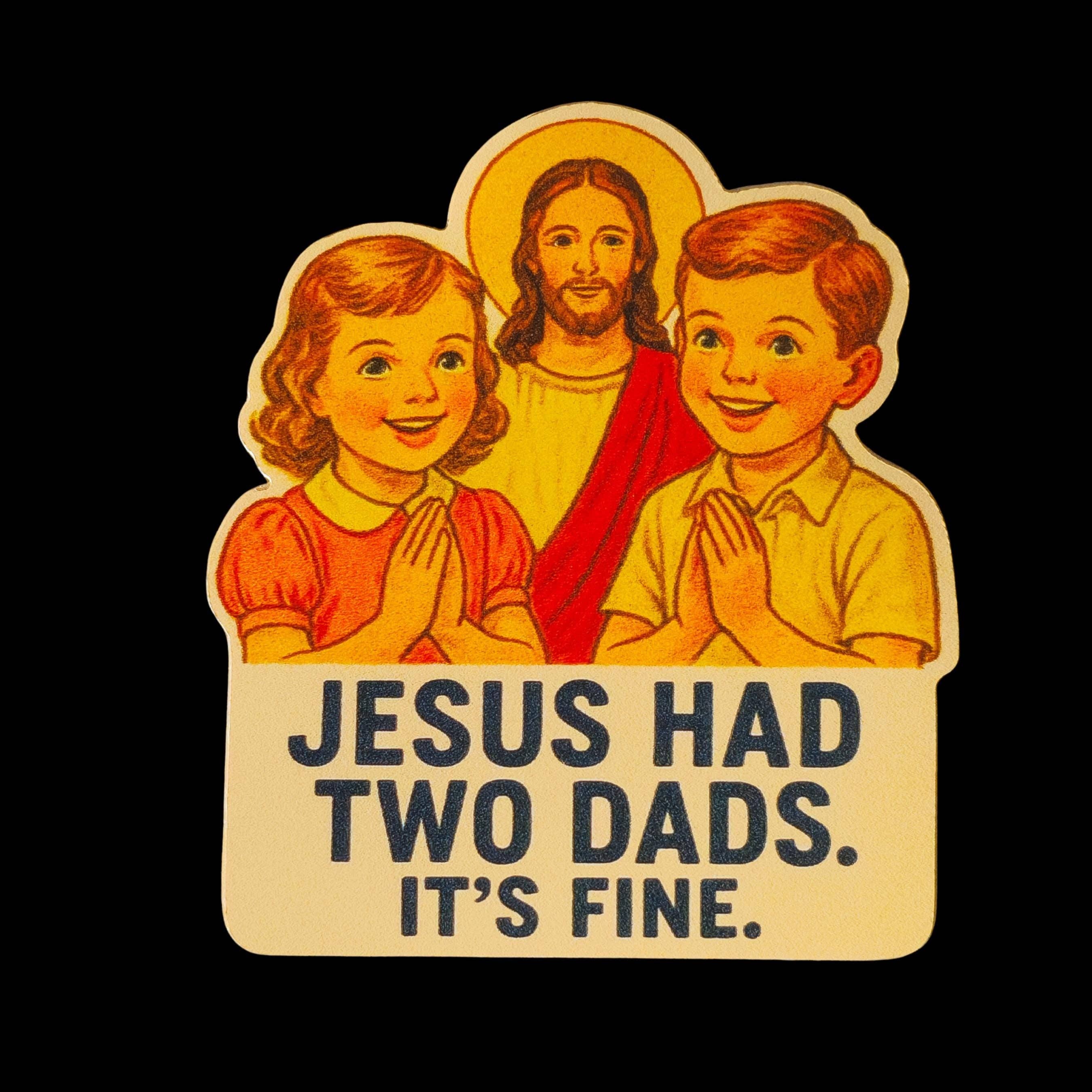 Sticky Bunny Stickers – wholesale Klistermärke – Pride-klistermärke LGBTQ+ Rolig Jesus Hade Två Pappor Politisk Humor PRIDE-månad Regnbågsdekal2