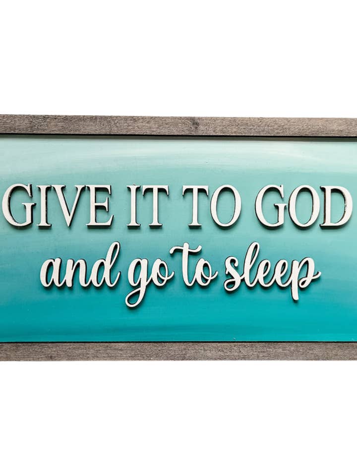 Giv Det Til Gud Vægophæng (Ufærdigt DIY-sæt) for engroshandel hos Country Roads Rustic Decor