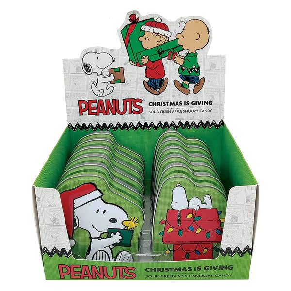 I Got Your Candy - Wholesale Mints - Snoopy Peanuts Christmas is Giving Tin 1.5oz - 12ct