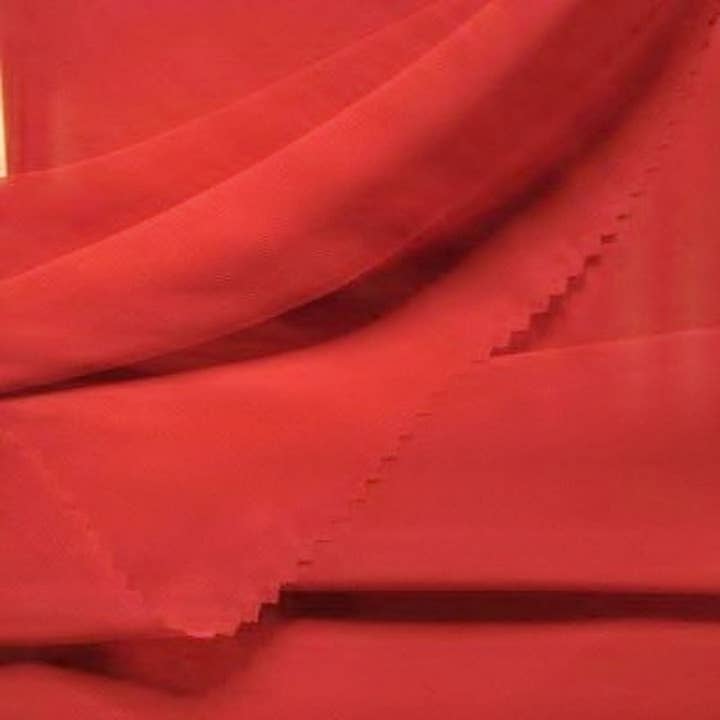 Roter transparenter Chiffonstoff 58/60 Zoll für Schals & Blusen für den Großhandel von Radyan Fabrics