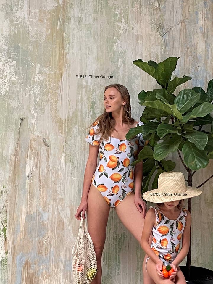 Puffärmel 1PC-Citrus Orange für den Großhandel von MARINA WEST SWIM