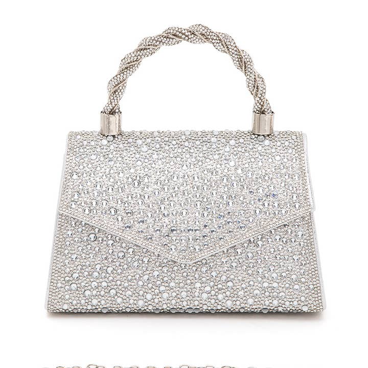 Artini Accessories - Wholesale Clutch Bag - Women's - Statement Rhinestone Top Handle Clutch Bag1