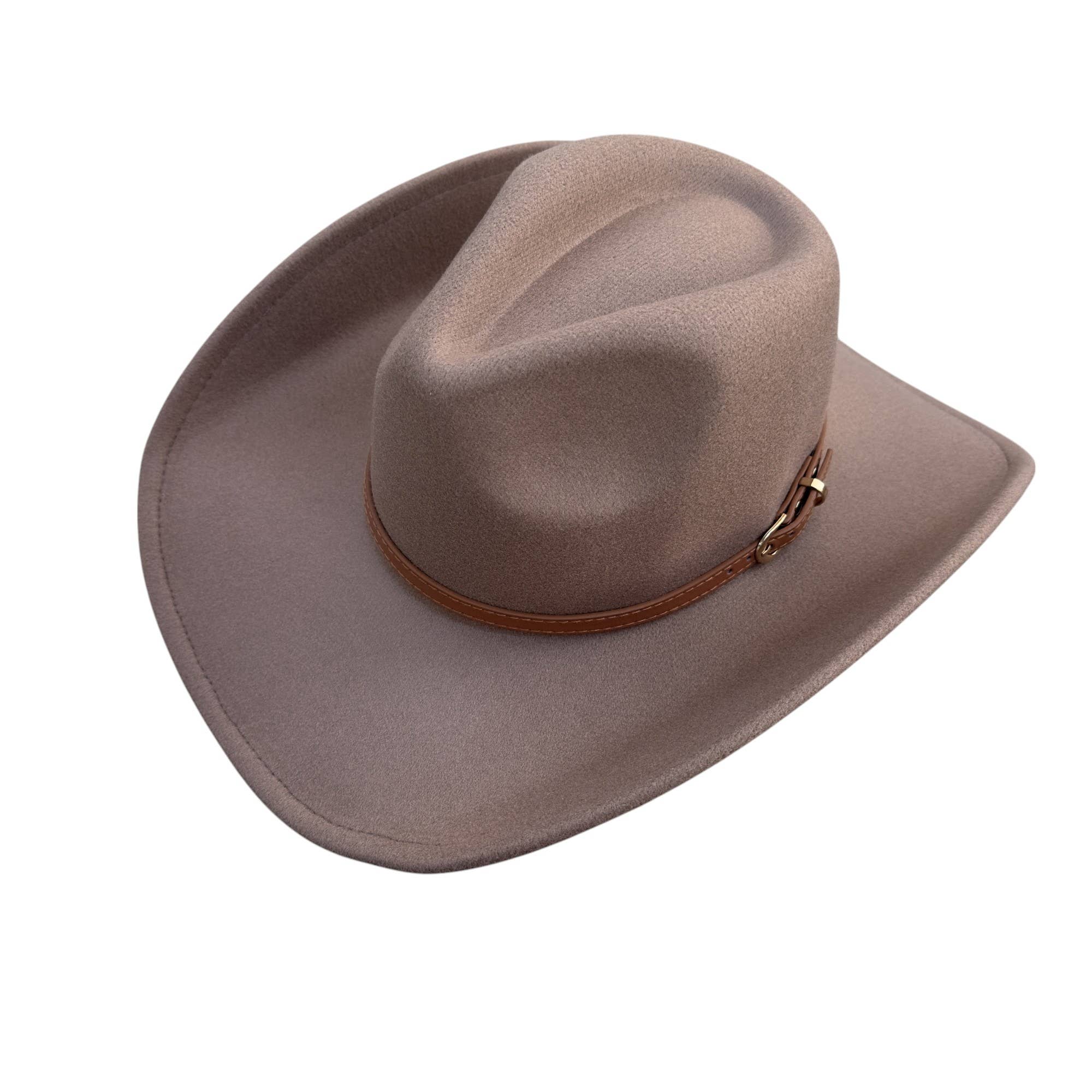 Portia Hat - Wholesale Cowboy Hat - Women's - Vegan Cowboy Hat – Western Charm with Belt Detail7