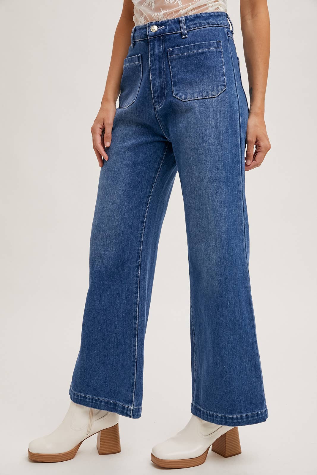 Bluivy – Großhandel Jeans – Damen – JEANSJEANS MIT HOHEM BUND UND WEITEM BEIN15
