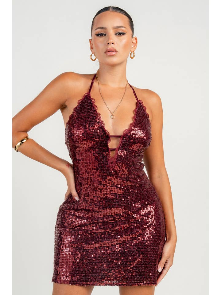 PRIVY - Wholesale Dress - Women's - HD30280N / SEQUINCE LACE DRESS10