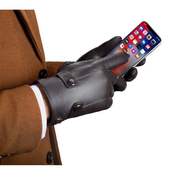 Mio Marino – Engroshandel Handsker - Herre – Knappet Flap Læderhandsker6