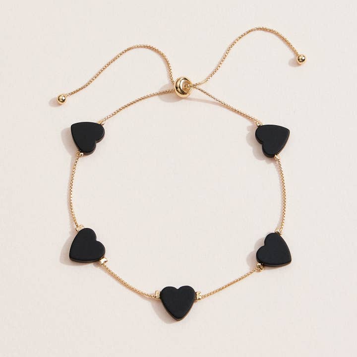 Frem - Wholesale Bedelarmbandje - Gouden Verstelbare Hart Bedel Minimalistische Armband2