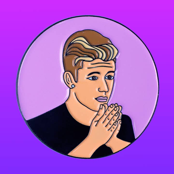 Velsigne • Bieber revers Pin for engroshandel hos Doo Stuff