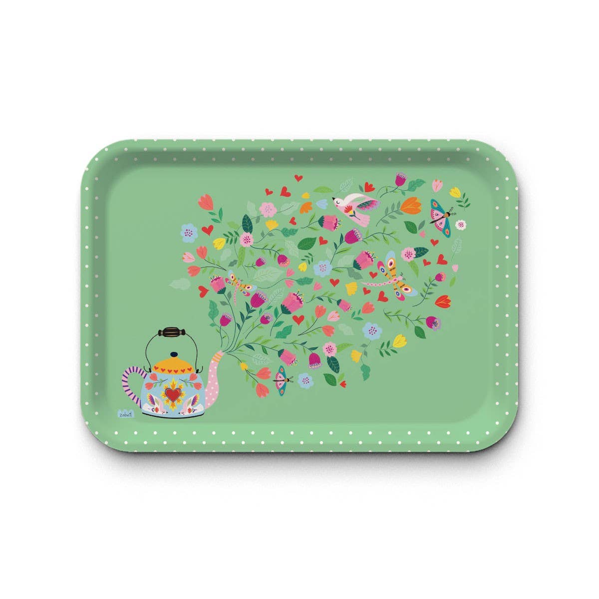 Maison Royal Garden - Wholesale Decorative Tray - Kraft rectangular tray (42x30 cm) - Teapot*0