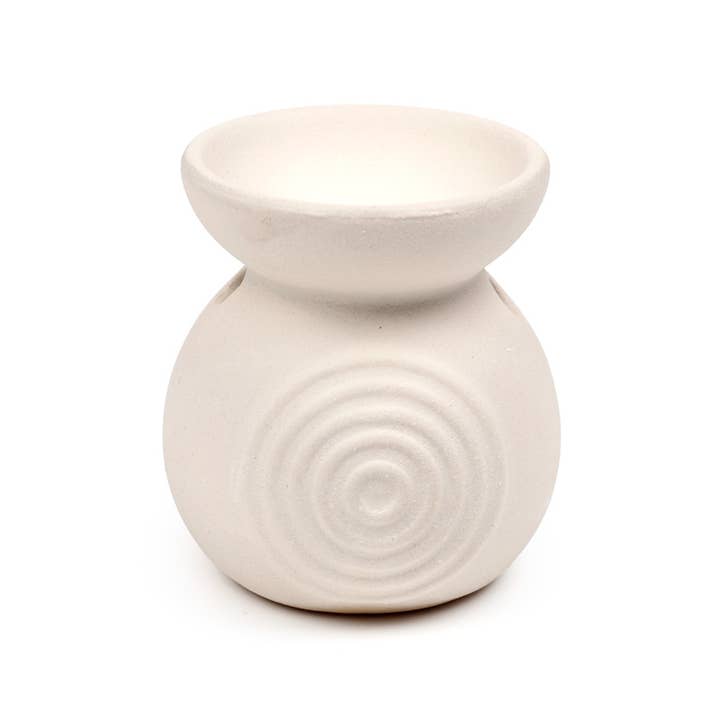 Puckator Ltd - Wholesale Oil Warmer - Eden Small Speckled Spiral Embossed Oil Burner