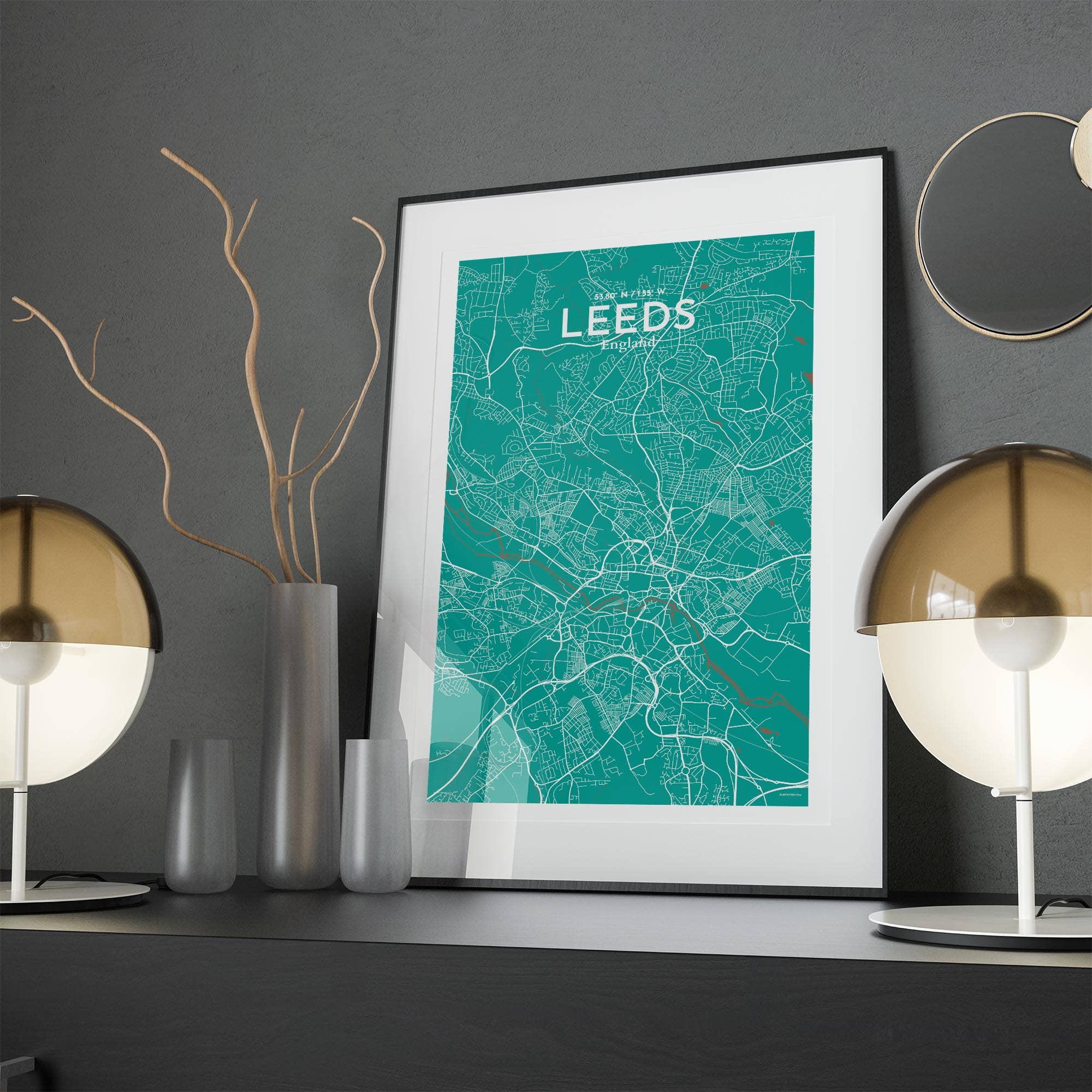 OurPoster.com – wholesale Poster – Leeds karta affisch34
